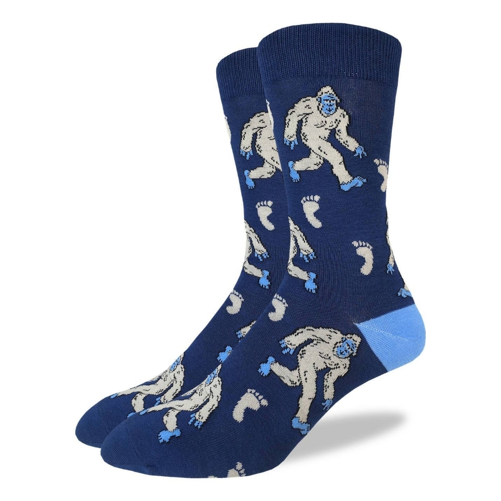 🇨🇦 Good Luck Sock Men's Yeti Patterned Blue Socks